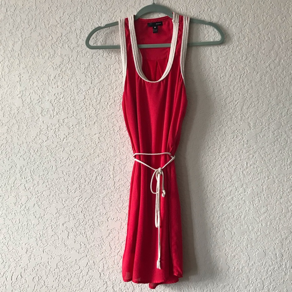 Aqua Coral Summer Dress
